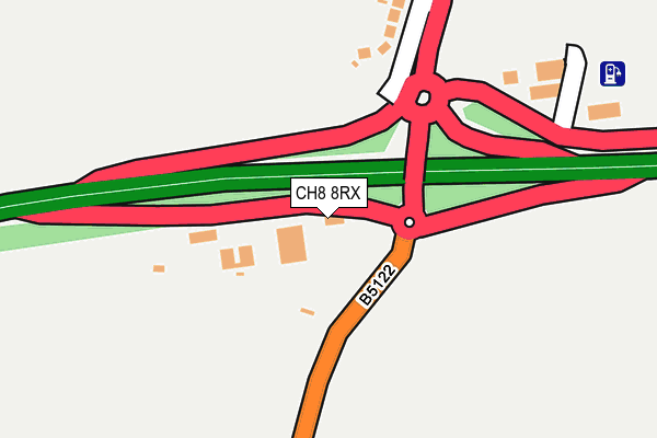 CH8 8RX map - OS OpenMap – Local (Ordnance Survey) CH8 8RX map - OS OpenMap – Local (Ordnance Survey)