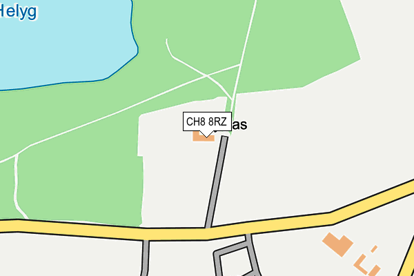 CH8 8RZ map - OS OpenMap – Local (Ordnance Survey) CH8 8RZ map - OS OpenMap – Local (Ordnance Survey)