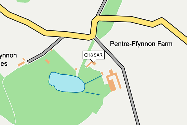 CH8 9AR map - OS OpenMap – Local (Ordnance Survey) CH8 9AR map - OS OpenMap – Local (Ordnance Survey)