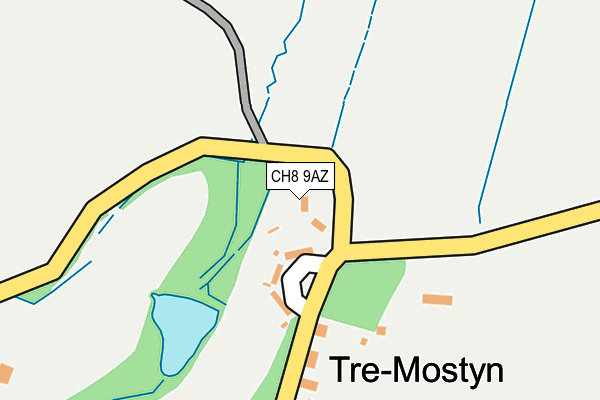 CH8 9AZ map - OS OpenMap – Local (Ordnance Survey) CH8 9AZ map - OS OpenMap – Local (Ordnance Survey)