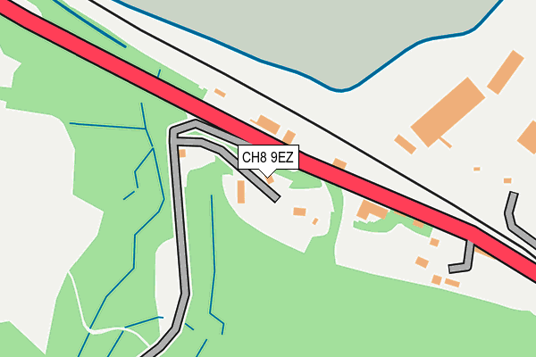 CH8 9EZ map - OS OpenMap – Local (Ordnance Survey) CH8 9EZ map - OS OpenMap – Local (Ordnance Survey)