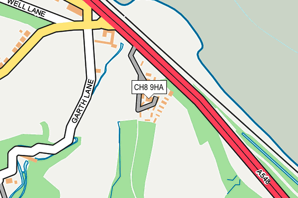 CH8 9HA map - OS OpenMap – Local (Ordnance Survey) CH8 9HA map - OS OpenMap – Local (Ordnance Survey)