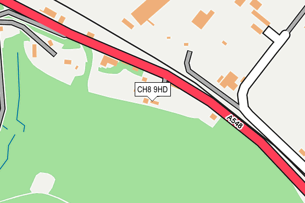 CH8 9HD map - OS OpenMap – Local (Ordnance Survey) CH8 9HD map - OS OpenMap – Local (Ordnance Survey)