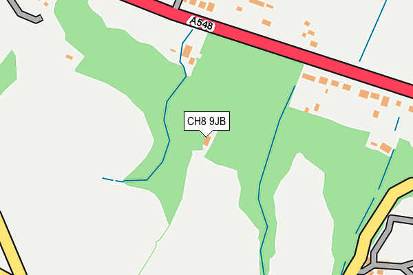 CH8 9JB map - OS OpenMap – Local (Ordnance Survey) CH8 9JB map - OS OpenMap – Local (Ordnance Survey)
