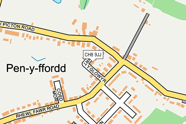 CH8 9JJ map - OS OpenMap – Local (Ordnance Survey) CH8 9JJ map - OS OpenMap – Local (Ordnance Survey)
