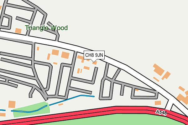 CH8 9JN map - OS OpenMap – Local (Ordnance Survey)