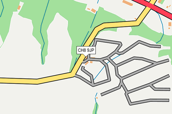 CH8 9JP map - OS OpenMap – Local (Ordnance Survey) CH8 9JP map - OS OpenMap – Local (Ordnance Survey)