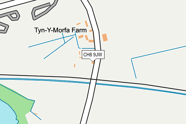 CH8 9JW map - OS OpenMap – Local (Ordnance Survey) CH8 9JW map - OS OpenMap – Local (Ordnance Survey)