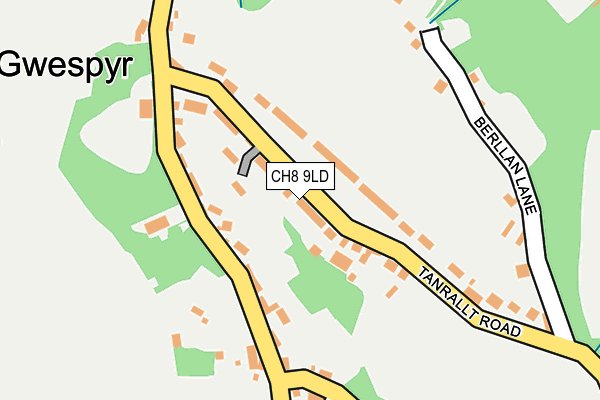 CH8 9LD map - OS OpenMap – Local (Ordnance Survey) CH8 9LD map - OS OpenMap – Local (Ordnance Survey)