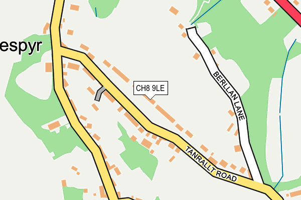 CH8 9LE map - OS OpenMap – Local (Ordnance Survey) CH8 9LE map - OS OpenMap – Local (Ordnance Survey)