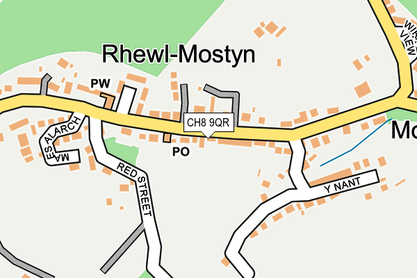 CH8 9QR map - OS OpenMap – Local (Ordnance Survey) CH8 9QR map - OS OpenMap – Local (Ordnance Survey)