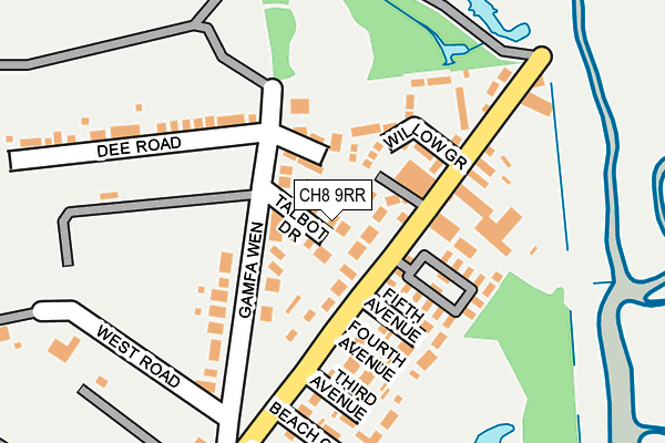 CH8 9RR map - OS OpenMap – Local (Ordnance Survey) CH8 9RR map - OS OpenMap – Local (Ordnance Survey)
