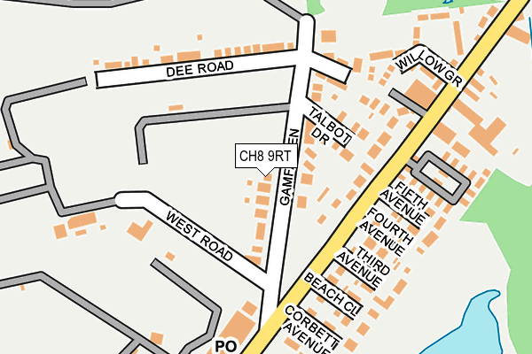 CH8 9RT map - OS OpenMap – Local (Ordnance Survey)