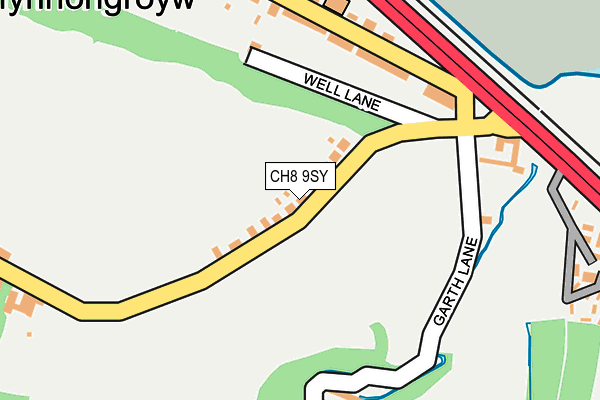CH8 9SY map - OS OpenMap – Local (Ordnance Survey) CH8 9SY map - OS OpenMap – Local (Ordnance Survey)