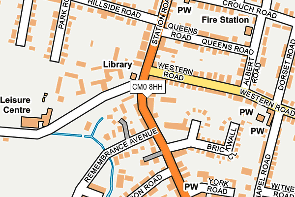 CM0 8HH map - OS OpenMap – Local (Ordnance Survey) CM0 8HH map - OS OpenMap – Local (Ordnance Survey)