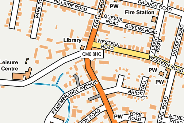 CM0 8HQ map - OS OpenMap – Local (Ordnance Survey) CM0 8HQ map - OS OpenMap – Local (Ordnance Survey)