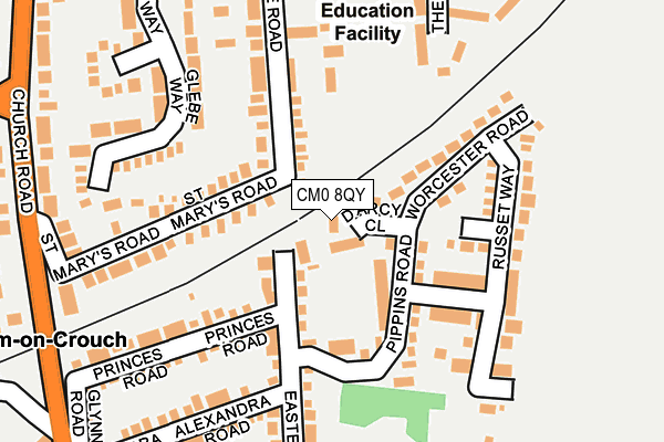 CM0 8QY map - OS OpenMap – Local (Ordnance Survey)