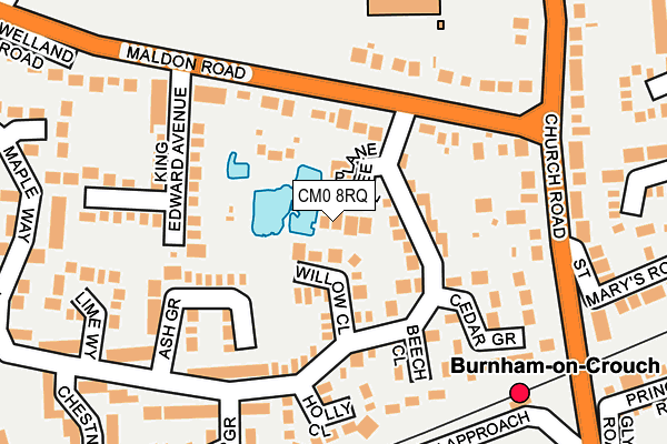 CM0 8RQ map - OS OpenMap – Local (Ordnance Survey) CM0 8RQ map - OS OpenMap – Local (Ordnance Survey)
