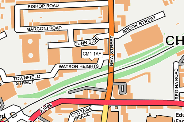 CM1 1AF map - OS OpenMap – Local (Ordnance Survey) CM1 1AF map - OS OpenMap – Local (Ordnance Survey)