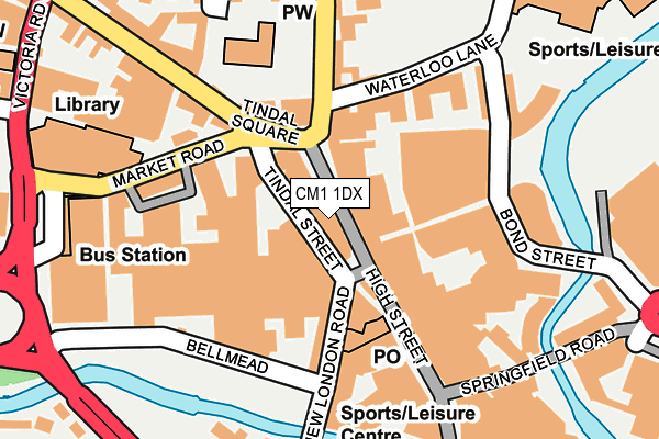 CM1 1DX map - OS OpenMap – Local (Ordnance Survey) CM1 1DX map - OS OpenMap – Local (Ordnance Survey)