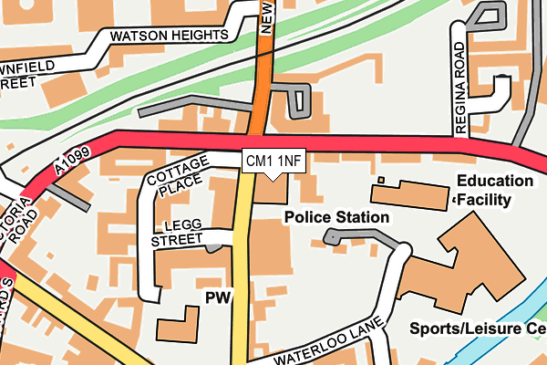 CM1 1NF map - OS OpenMap – Local (Ordnance Survey)