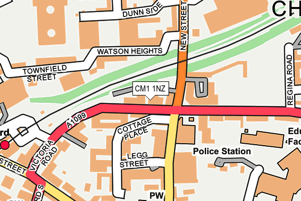 CM1 1NZ map - OS OpenMap – Local (Ordnance Survey)