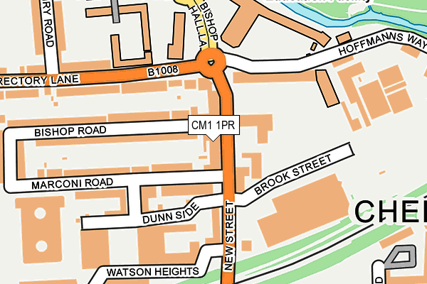 CM1 1PR map - OS OpenMap – Local (Ordnance Survey)