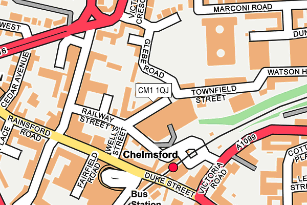 CM1 1QJ map - OS OpenMap – Local (Ordnance Survey) CM1 1QJ map - OS OpenMap – Local (Ordnance Survey)