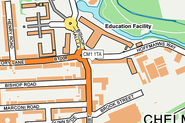 CM1 1TA map - OS OpenMap – Local (Ordnance Survey) CM1 1TA map - OS OpenMap – Local (Ordnance Survey)