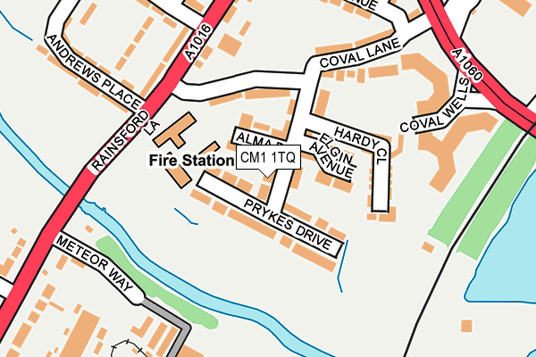 CM1 1TQ map - OS OpenMap – Local (Ordnance Survey) CM1 1TQ map - OS OpenMap – Local (Ordnance Survey)