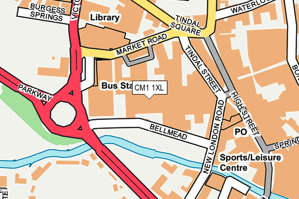 CM1 1XL map - OS OpenMap – Local (Ordnance Survey) CM1 1XL map - OS OpenMap – Local (Ordnance Survey)
