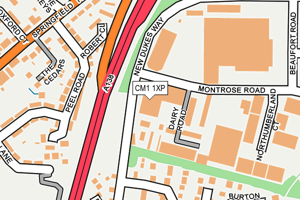CM1 1XP map - OS OpenMap – Local (Ordnance Survey) CM1 1XP map - OS OpenMap – Local (Ordnance Survey)