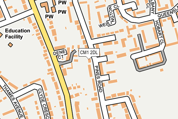 CM1 2DL map - OS OpenMap – Local (Ordnance Survey) CM1 2DL map - OS OpenMap – Local (Ordnance Survey)