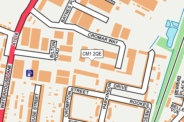 CM1 2QE map - OS OpenMap – Local (Ordnance Survey) CM1 2QE map - OS OpenMap – Local (Ordnance Survey)