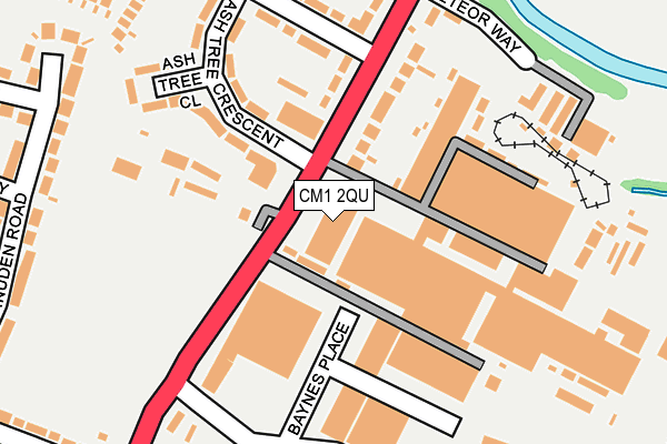 CM1 2QU map - OS OpenMap – Local (Ordnance Survey) CM1 2QU map - OS OpenMap – Local (Ordnance Survey)
