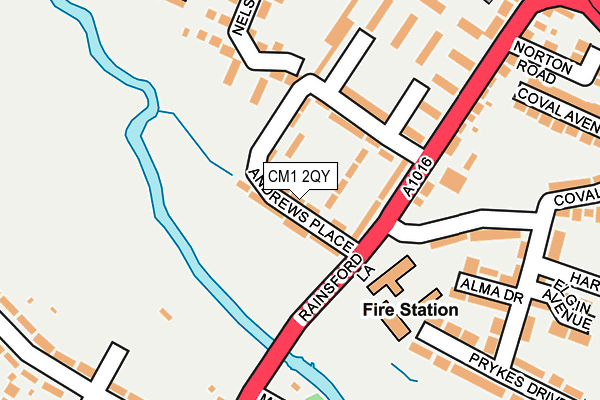 CM1 2QY map - OS OpenMap – Local (Ordnance Survey) CM1 2QY map - OS OpenMap – Local (Ordnance Survey)