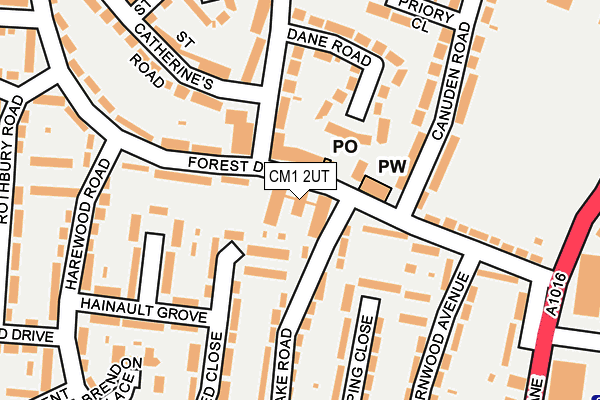 CM1 2UT map - OS OpenMap – Local (Ordnance Survey) CM1 2UT map - OS OpenMap – Local (Ordnance Survey)