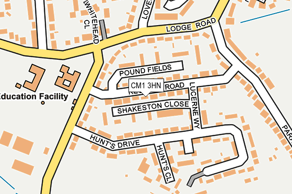 CM1 3HN map - OS OpenMap – Local (Ordnance Survey) CM1 3HN map - OS OpenMap – Local (Ordnance Survey)