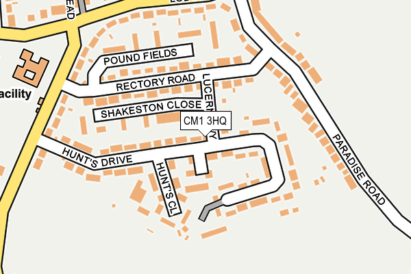 CM1 3HQ map - OS OpenMap – Local (Ordnance Survey) CM1 3HQ map - OS OpenMap – Local (Ordnance Survey)