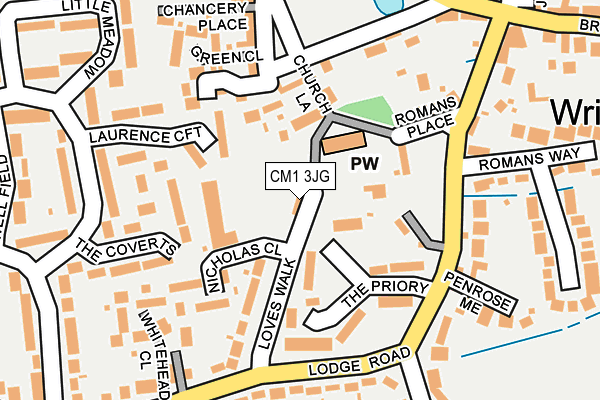 CM1 3JG map - OS OpenMap – Local (Ordnance Survey) CM1 3JG map - OS OpenMap – Local (Ordnance Survey)