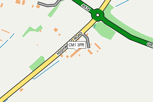 CM1 3PR map - OS OpenMap – Local (Ordnance Survey) CM1 3PR map - OS OpenMap – Local (Ordnance Survey)