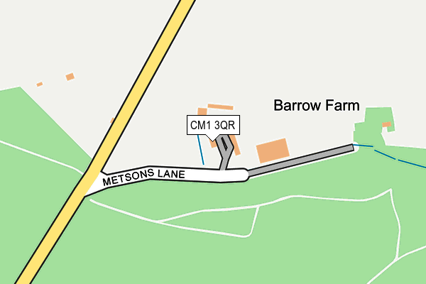 CM1 3QR map - OS OpenMap – Local (Ordnance Survey)