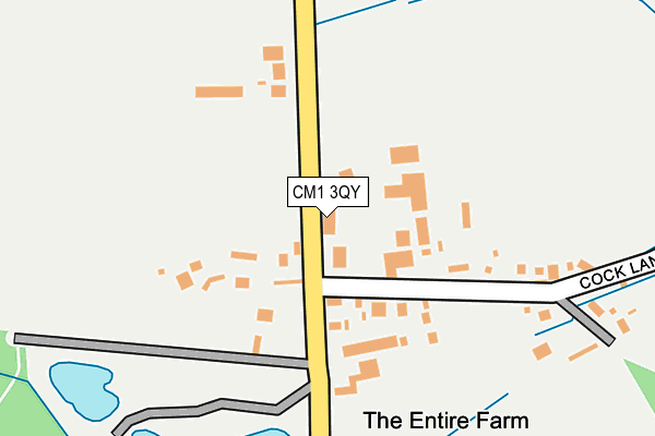 CM1 3QY map - OS OpenMap – Local (Ordnance Survey) CM1 3QY map - OS OpenMap – Local (Ordnance Survey)