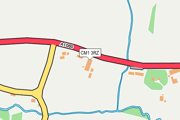 CM1 3RZ map - OS OpenMap – Local (Ordnance Survey) CM1 3RZ map - OS OpenMap – Local (Ordnance Survey)