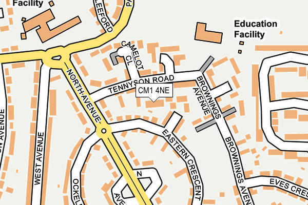 CM1 4NE map - OS OpenMap – Local (Ordnance Survey) CM1 4NE map - OS OpenMap – Local (Ordnance Survey)