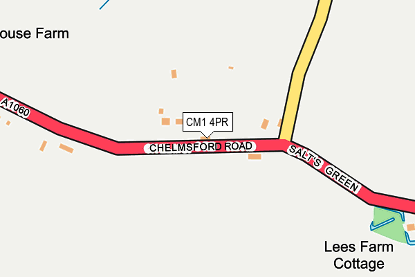 CM1 4PR map - OS OpenMap – Local (Ordnance Survey)