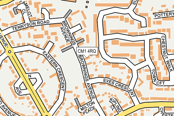 CM1 4RQ map - OS OpenMap – Local (Ordnance Survey) CM1 4RQ map - OS OpenMap – Local (Ordnance Survey)