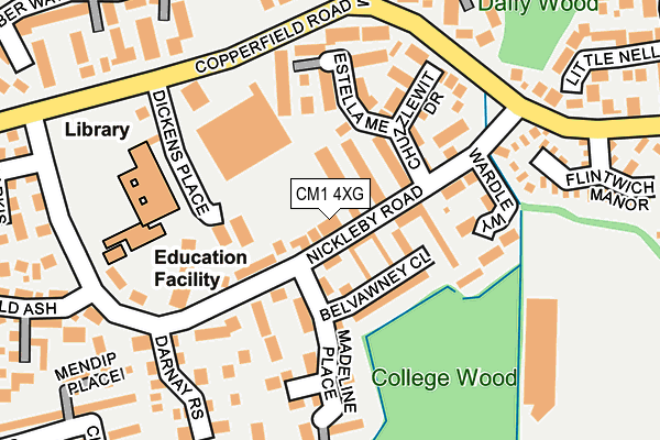 CM1 4XG map - OS OpenMap – Local (Ordnance Survey) CM1 4XG map - OS OpenMap – Local (Ordnance Survey)