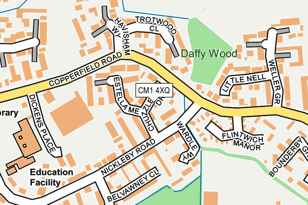 CM1 4XQ map - OS OpenMap – Local (Ordnance Survey) CM1 4XQ map - OS OpenMap – Local (Ordnance Survey)