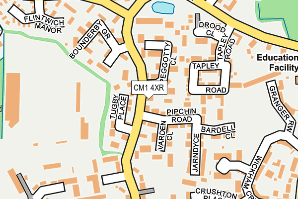 CM1 4XR map - OS OpenMap – Local (Ordnance Survey) CM1 4XR map - OS OpenMap – Local (Ordnance Survey)